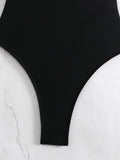 2026 Splicing Underwired V-Bar Women Micro Thong Swimwear One Piece Swimsuit Female Backless Monokini High Cut Bathing Suit Swim