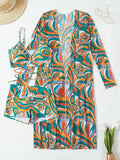 Sexy Print Bikini 2026 Women High Waist Swimsuit Cover Up Swimwear Female Lady Bathing Suit Swimming Summer Beachwear