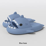 Summer Ice Cream Shark Slippers for Couples Cute Anti-Slip Thick Sole Indoor Bathroom Slides Men Women Beach Street Sandals