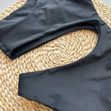 Asymmetric One Shoulder Metal Ring Women Swimwear One Piece Swimsuit Female High Cut Monokini Bather Bathing Suit Swim Beachwear