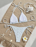 sexy floral print halter bikinis sets biquini micor string tie swimsuit Swimwear Biquini conjunto de bikini tankini beachwear