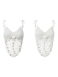 Women Sleeveless Tie Shoulder Strap Asymmetric Hem Camisole Solid Color Crochet Cami Tops Summer Crop Tops