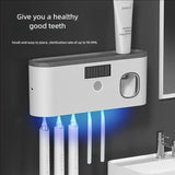 Wireless Charging UV Toothbrush Disinfector Non Perforated Toothbrush Holder Toothbrush Disinfector Storage Rack