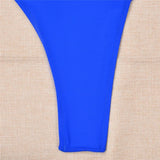 Sexy Tummy Cut Out Halter Women Thong Swimwear One Piece Swimsuit Female High Cut Monokini Rings Bathing Suit Swim Beach Wear