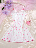 V-neck Luxury Pajama Set With Thong Women Nightgown For Sleeping Hot Femme Sleepwear Summer Sleeveless Sleep Dress Holiday Gifts