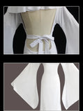 Sexy Ghost Costume for Women, White Gothic Dress, Ghost Cosplay Outfit, Halloween Party Dress, Elegant Scary Boo Lady Costume