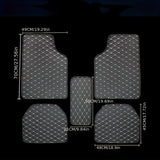 Kcimo 5Pcs Car Floor Mats Universal PU Leather Waterproof Auto Foot Pad Protector Automobile Interior Car Interior Accessories