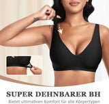Women's Deep V Seamless Wire-Free Bra Plus Size Solid Color 3/4 Cup Thin Bra Comfortable Push-up Bra Underwear