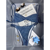 XS - L 2026 Plaid Printed Bikini Female Swimsuit Women Swimwear Polka Dot Bather Bathing Suit Swim Two-pieces Bikini set K8039