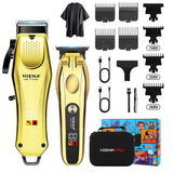Hair Clippers for Men Professional Cordless Barber Clipper T-Blade Beard/Hair Trimmer Set Electric Razor Foil Shaver Nose Tr