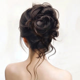 High Temperature Messy Chicken Tail Long Beard Curly Hair Fluffy Bride Curly Hair Flower Bud Female Wig Styling Accessories