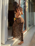 Summer 2026 New Sexy 3 Pieces Suit Swimwear Backless Micro Bikini Set+Dot Skirt Cover Up Beachwear Push Up Bathing Suits Biquini