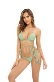 Print Triangle Bikini Set Women Split Swimwear Sexy Bandage Design Micro Bikini Beachwear Summer New Lady Swimming Bathing Suit