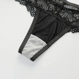 Women's Sexy Embroidered Lace Underwear Set with Steel Ring Padded Strapless Bra Set Adjustable Straps Push-Up Support B6116