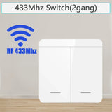 86 Wireless Light Wall Switch RF 433Mhz Remote Control Mini Relay Receiver Smart Lighting Switch For Lamp LED 10A 110V 220V 1pc