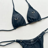2026 Metal Ring Halter Bikini Female Swimsuit Women Swimwear Two-pieces Bikini set Strappy Padded Bather Bathing Suit Swim V8168