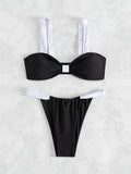 ZTVitality Sexy Patchwork Push Up Bikini Set 2025 New Arrival Biquini Padded Swimsuit Women Swimwear Summer Beachwear Brazilian
