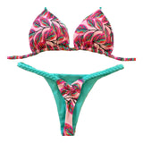 Triangle Thong Bikini 2026 Women Halter Brazilian Swimsuit Sexy Printed Swimwear Female Bathers Bathing Swimming Swim Suit