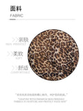 European American Women Mesh Leopard Print Tops Stand Collar Long Sleeve Short T Shirt Elegant Versatile Inner Blouse Daily Casu