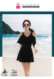 New Swimsuit for Women Soaking in Hot Springs, Concealing Flesh and Slimming, Conservative One-piece Skirt, Flat Angle Swimsuit