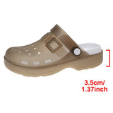 Jelly Color Platform Clogs Sandals Women 2026 Summer Thick Bottom Non Slip Beach Sandles Woman Breathable Slip On Garden Shoes