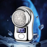Men Shaving Tool Usb Rechargeable Portable Electric Shaver with Led Battery Display for Men Waterproof Mini Travel Rotary Razor