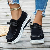 Red Chunky Platform Sneakers Women Comfortable Non Slip Thick Sole Casual Shoes Woman Plus Size 43 Lace Up Sport Shoes Female