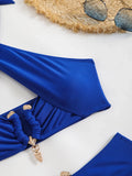 Halter Cut Out High Waist Bikini Female Swimsuit Women Bandeau Swimwear Two-pieces Bikini set Bather Bathing Suit Swim Beachwear
