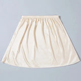 Summer Women's Intimates Casual Mini Lined Skirts Elastic Slips Underskirt Ladies Basic Half Petticoat Intimates Sleepwear