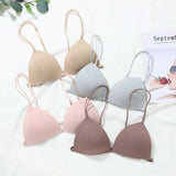 Comfort Strapless Bra for Small Bust Seamless Bralette Adjustable Anti-Peek Summer Wear Thin Back Design Women S-XL MOYISU