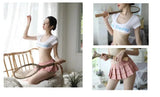 2024 Mini Ultra Short Pleated Skirt Japanese Cute Mini Skirt Unlined Butt-length Skirt JK Plaid Soft Girl Pleated Skirt