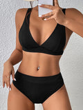 Sexy Bikinis 2025 Women Solid Swimsuit Women Padded Swimwear Female Beachwear Bathers Bathing Swimming Swim Suit