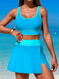 2026 Sporty Swimsuit Women Two Pieces High Waist Beach Dress Solid Swimwear Female Bathers Bathing Swimming Swim Suit Beachwear