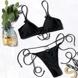 2026 Sexy Bikini Women Push Up Swimwear Swimsuit Black Knotted Bikinis Set Bathing Suit Beach Bikini Female Trajes De Bano Mujer