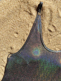 Sexy Glitter Solid Silver Backless Swimsuit One Piece Bikini Thong Swimwear Bodysuits Women Biquini Bathing Suits Tankini