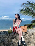 Summer New Pure Desire Style Spicy Girl Shoulder Strap Vest Women's Slim and Versatile Beach Resort Swimsuit