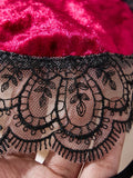Sexy lingerie with floral see-through bra.The allure of a lingerie set for Valentine's night. BlackRed bra panties set ZA825166