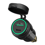 Motorcycle Waterproof Charger 30W QC3.0 USB C-type PD Power Adapter Hella DIN Plug Socket Quick Charger for BMW Ducati Triumph