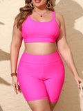 2026 Large Plus Size Sporty Swimsuit Women Two Pieces Strappy High Waist Swimwear Female Bathers Bathing Swimming Swim Suit 5XL