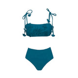 New Bandage Stripes Brazilian Bikini Swimwear Women's Swimsuit Two Piece Set Female Sexy Lace up Mujer Beachwear Summer