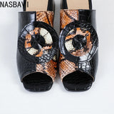 NASBAVI Out Outdoor Slippers Latest Luxury Shoes Women Designers Ladies Shoes and Sandals Wedding Shoes for Women Big Size 45 46