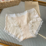 2026 Womens Cotton Lace Pretty Underwear Hipster Stretch Breathable Thongs Plus Size Briefs Woman Panties трусы женские 부부생활 속옷