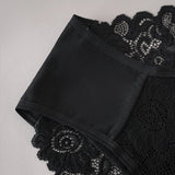 Lace Cotton Panties 3PCS Floral Embroidered Women's Briefs