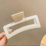 Korean Large Solid Hair Claw Elegant Hairpins Barrette Crab Hair Clips For Women Girls Square Headwear Hair Accessories Jewelry
