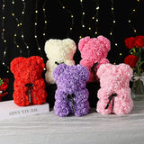 Rose Bear Gift 25cm Artificial Teddy Rose Bear with Box