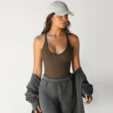 Sporty Style Tank Top Women Yoga Style Vest Solid Color Slim Fit Strapless Sportswear 2026 New Summer Dress up Female Clothing