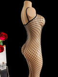 One Piece Crotchless Bodystocking For Sex Lace Transparent Lingerie Elasticity Fishnet Bodysuit Erotic Underwear Sexiest Outfit