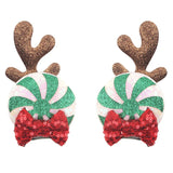 Christmas 2.8"Mouse Ears Hair Clips For Children Sequins Bow Hairpins Girls Festival Party DIY Hair Accessories