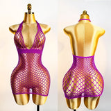 1PC Women Sexy Fishnet Beach Cover Up Hollow Out Bodycon Bodysuit See Through Summer Swimwear