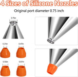 Pancake Batter Dispenser With 4 Nozzles Multi Caliber Stainless Steel Stand
